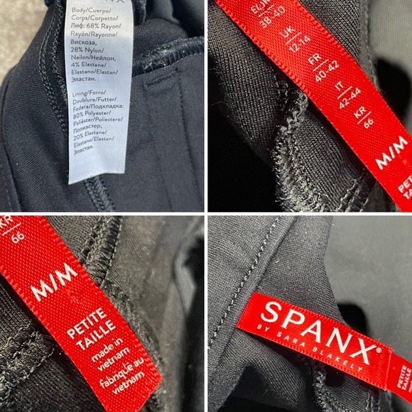 Spanx womens the perfect pants Hi-Rise Flare pants sz medium black yoga pants - Picture 10 of 12